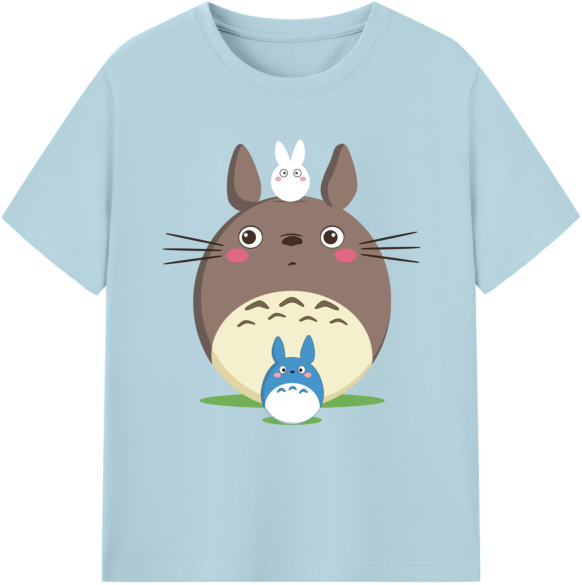 （画像用） となりのトトロ 草壁メイ 草壁サツキ My Neighbor Totoro Satsuki Kusakabe Mei Kusakabe 綿100％半袖Tシャツ（フロントプリント）